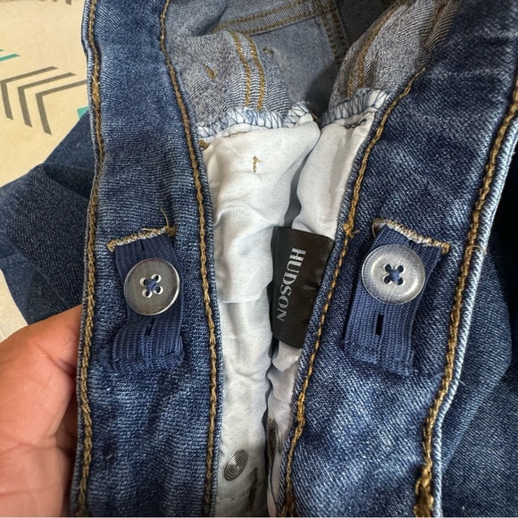 Hudson Girls Distressed High Rise Flare stretch Denim Jeans - Picture 7 of 10